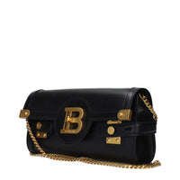 Balmain Black Leather Clutch Bag