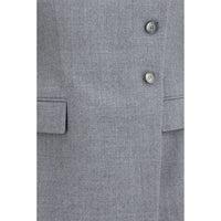 Alexander McQueen Gray Wool Oves Aries Full-Length Jacket