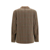 Ganni Brown Recycled Wool Blazer