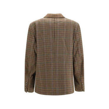 Ganni Brown Recycled Wool Blazer