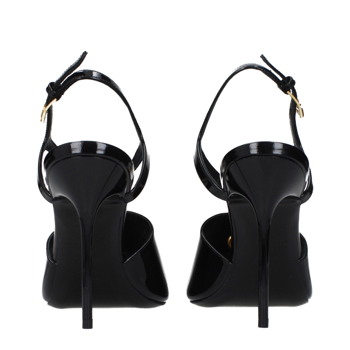 Balmain Black Leather Stiletto Heel Sandals
