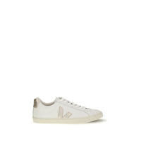 Veja White Calf Leather Bos Taurus Low Top Sneakers