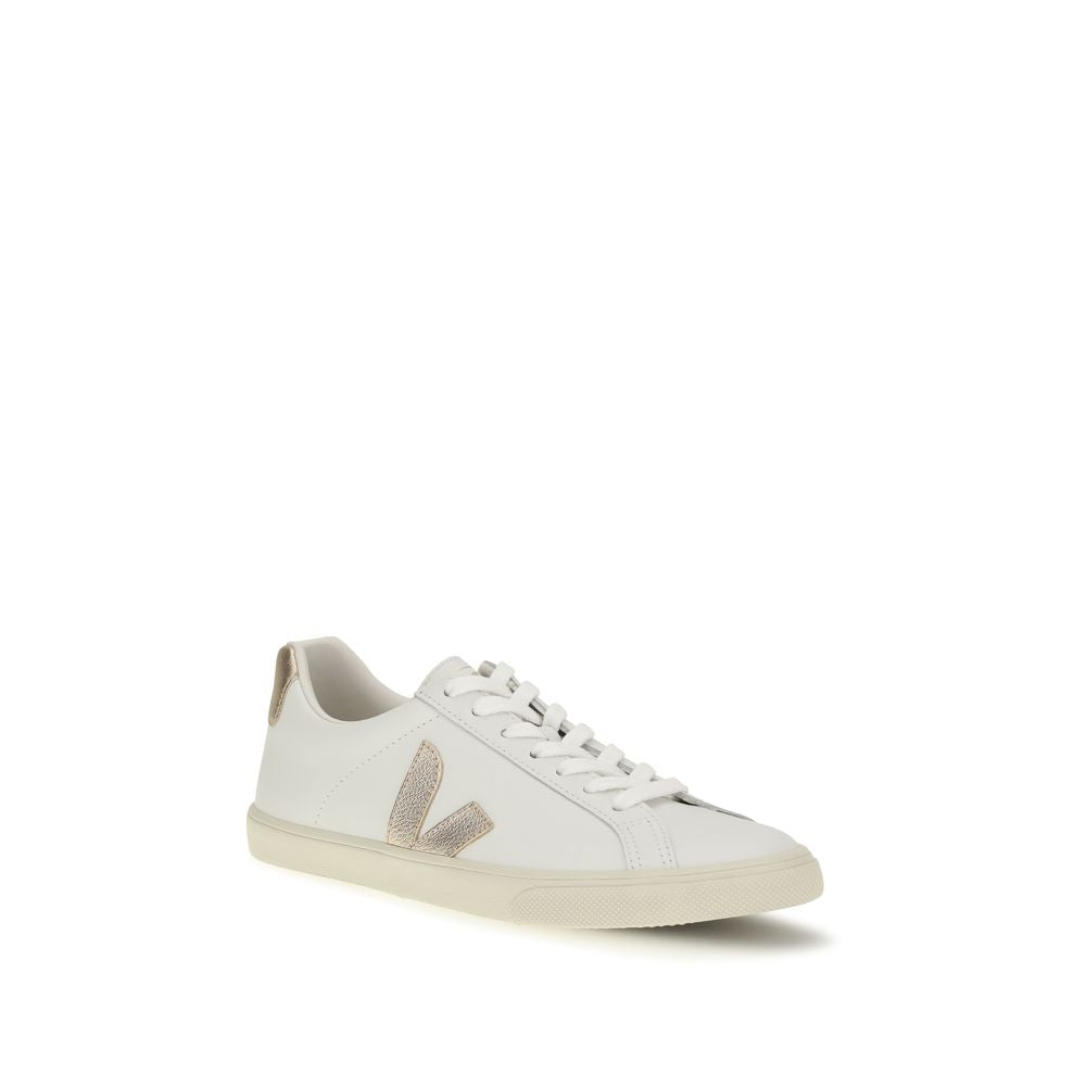 Veja White Calf Leather Bos Taurus Low Top Sneakers