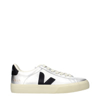 Veja Gray Leather Low Top Sneakers