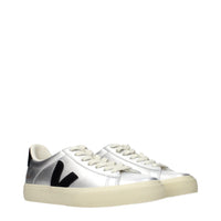 Veja Gray Leather Low Top Sneakers