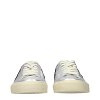 Veja Gray Leather Low Top Sneakers
