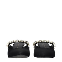 Stella McCartney Black Satin Stiletto Heel Sandals