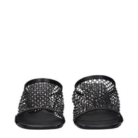 Stella McCartney Black Leather Stiletto Heel Sandals