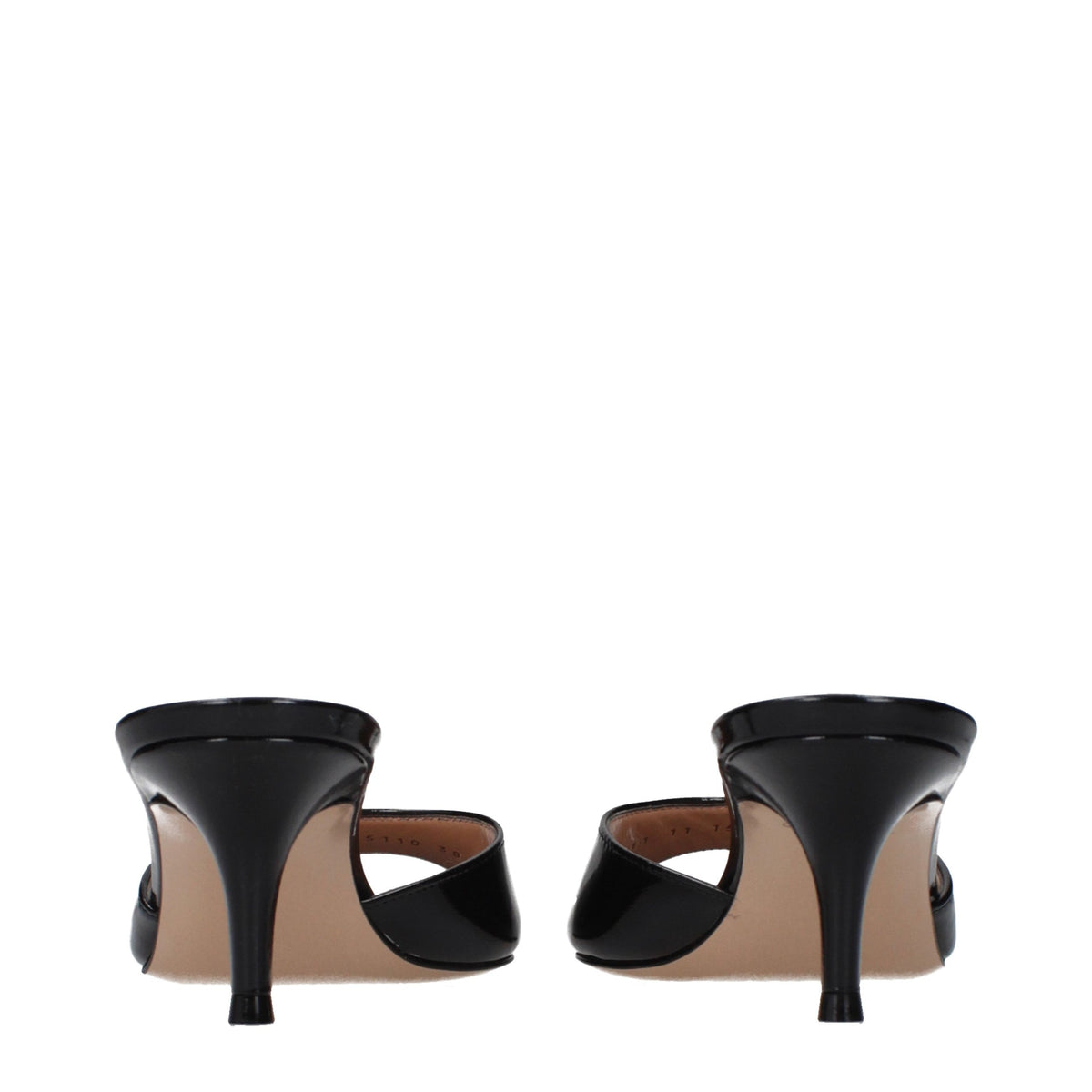 Gianvito Rossi Black Leather Platform Sandals