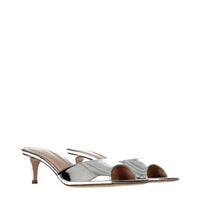 Gianvito Rossi Gray Leather Platform Sandals
