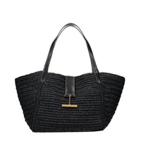 Tom Ford Black Raffia Shoulder Bag