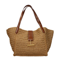 Tom Ford Beige Raffia Shoulder Bag