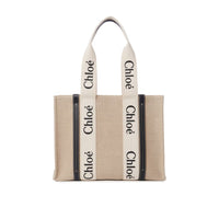 Chloé Beige Linen Tote Bag