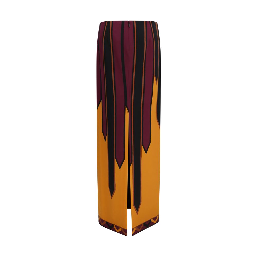Emilio Pucci Multicolor Polyamide Long Skirt