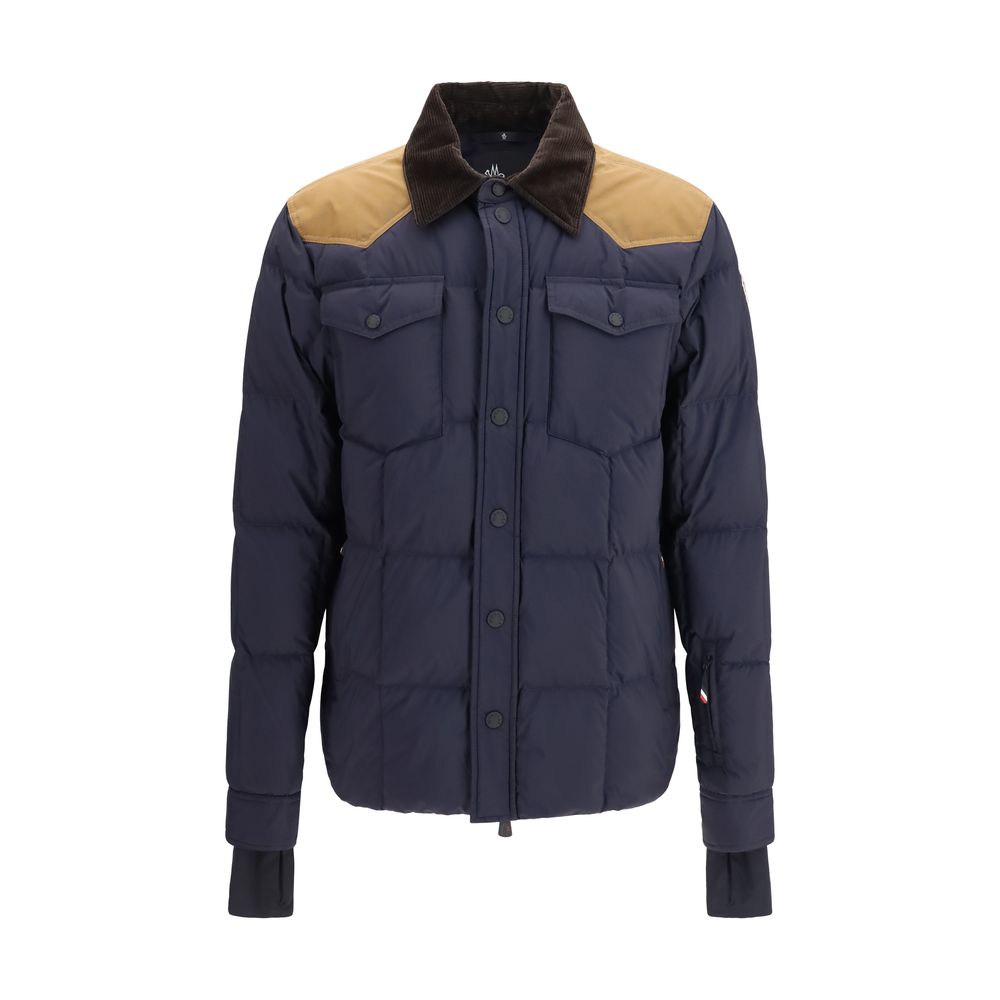 Moncler Grenoble Blue Polyamide Full-Length Jacket