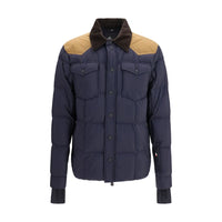 Moncler Grenoble Blue Polyamide Full-Length Jacket