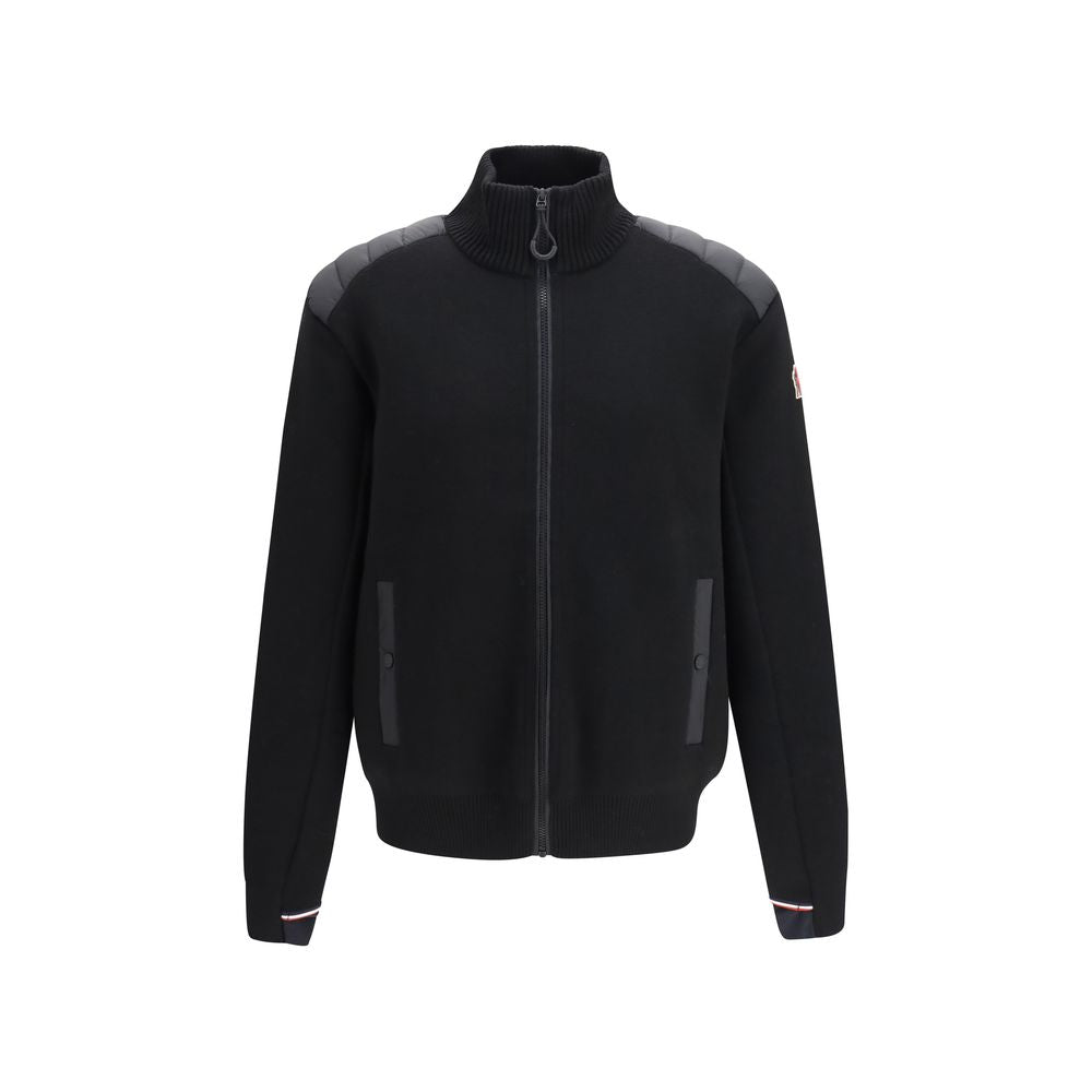 Moncler Grenoble Black Wool Oves Aries Cardigan