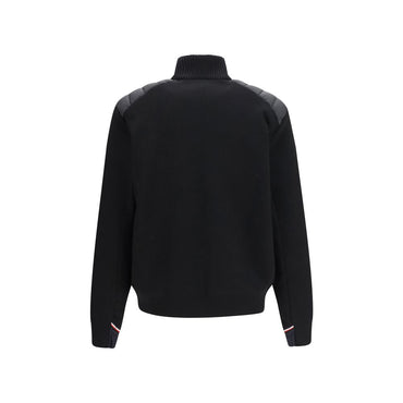 Moncler Grenoble Black Wool Oves Aries Cardigan