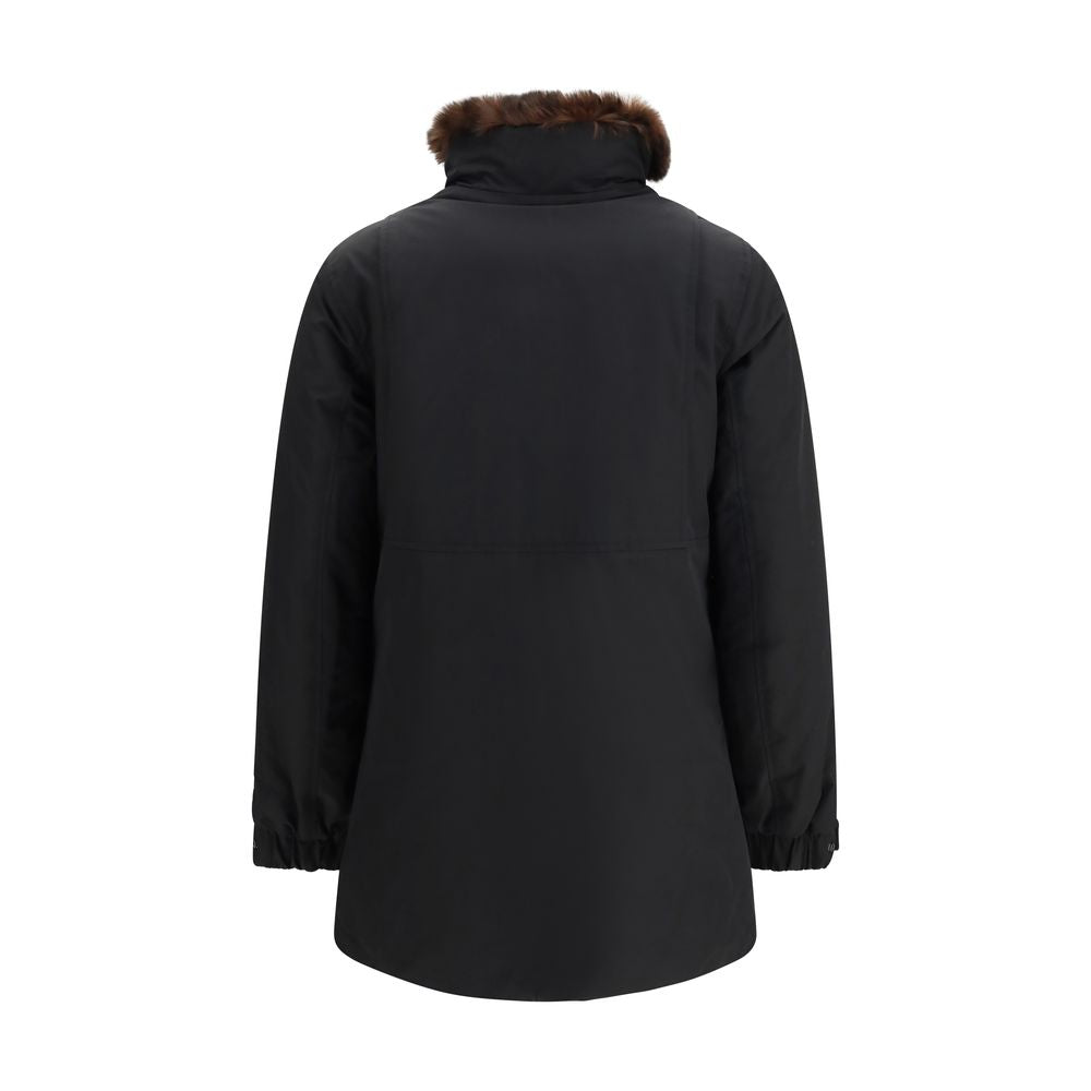 Woolrich Black Cotton Parka
