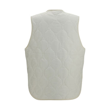 New Balance White Polyamide Sleeveless Jacket