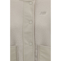 New Balance White Recycled Polyester Shell Jacket
