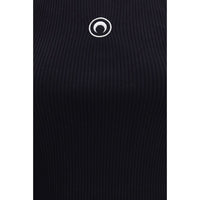 Marine Serre Black Organic Cotton Sleeveles T-Shirt