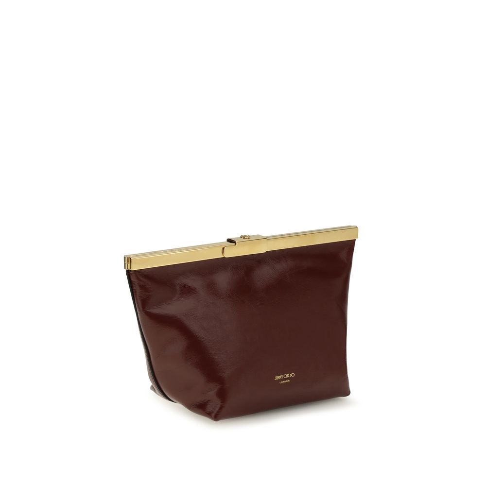 Jimmy Choo Bordeaux Calf Leather Bos Taurus Shoulder Bag