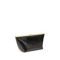 Jimmy Choo Black Calf Leather Bos Taurus Clutch Bag