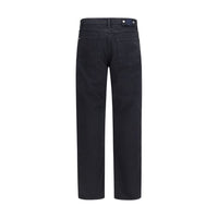 Stone Island Black Cotton Straight-Leg Jeans