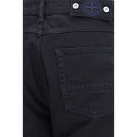 Stone Island Black Cotton Straight-Leg Jeans