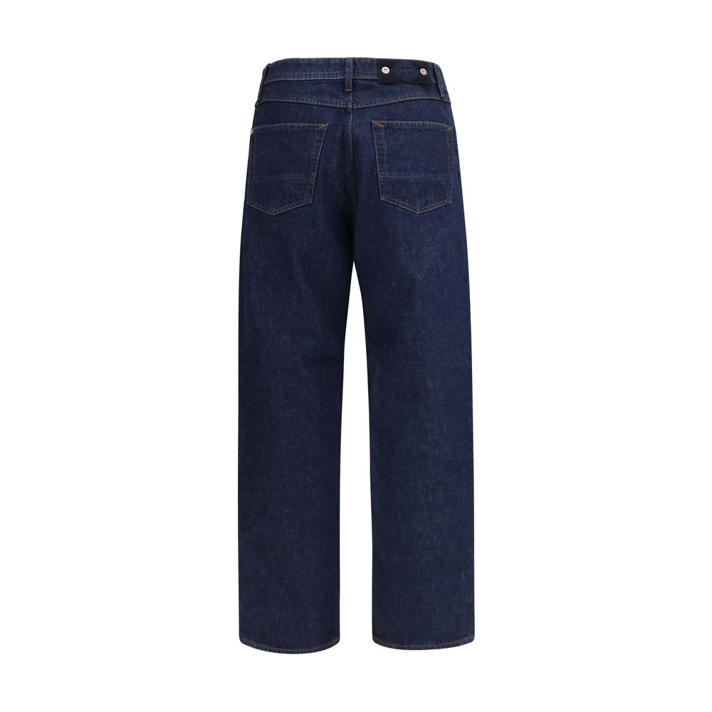 Stone Island Blue Cotton Jeans Denim