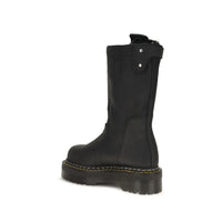 Rick Owens Black Nubuc Leather Lace-Up Boots