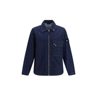 Stone Island Blue Cotton Denim Jacket