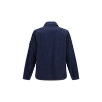 Stone Island Blue Cotton Denim Jacket