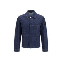 Stone Island Blue Cotton Denim Jacket