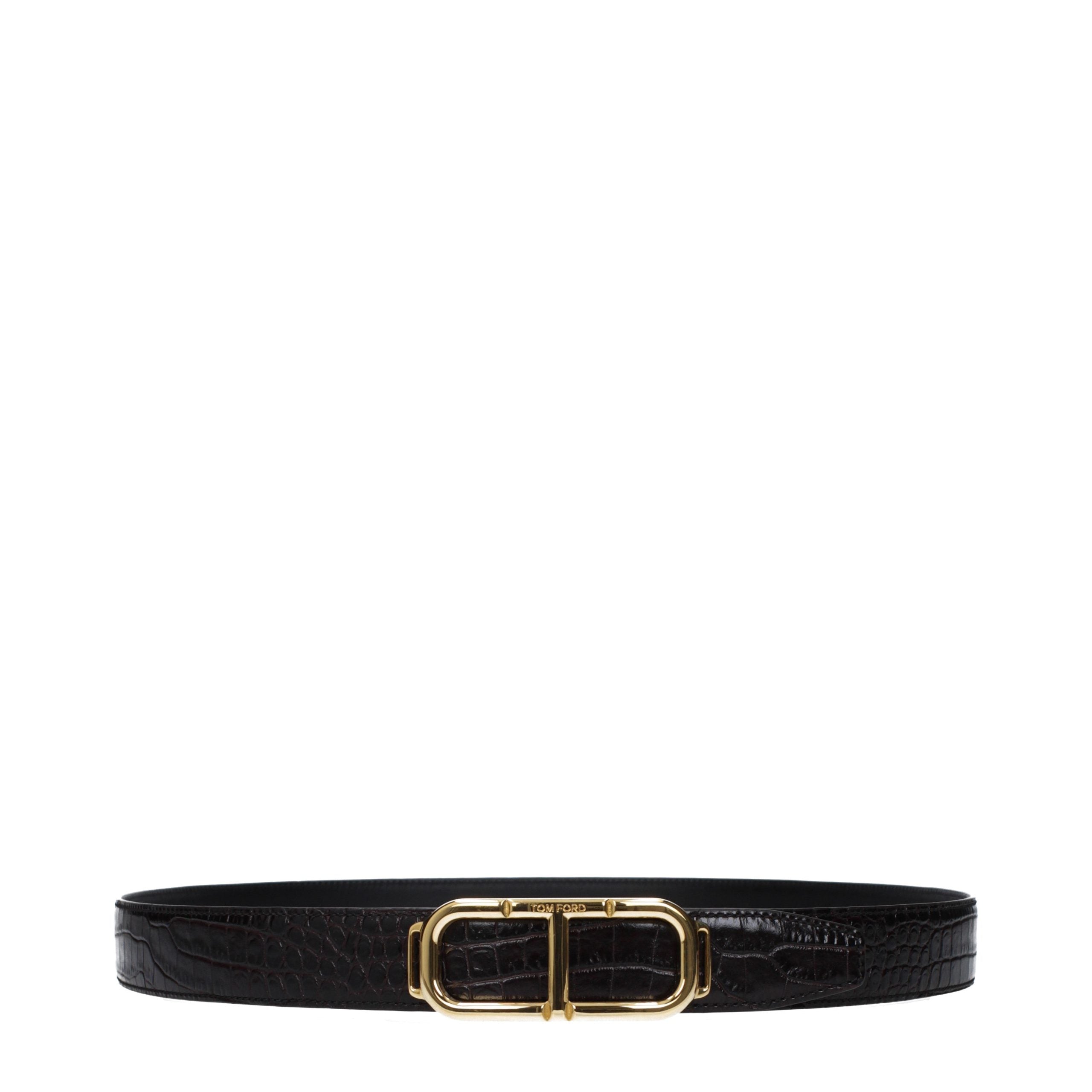 Tom Ford Brown Leather Regular Belt
