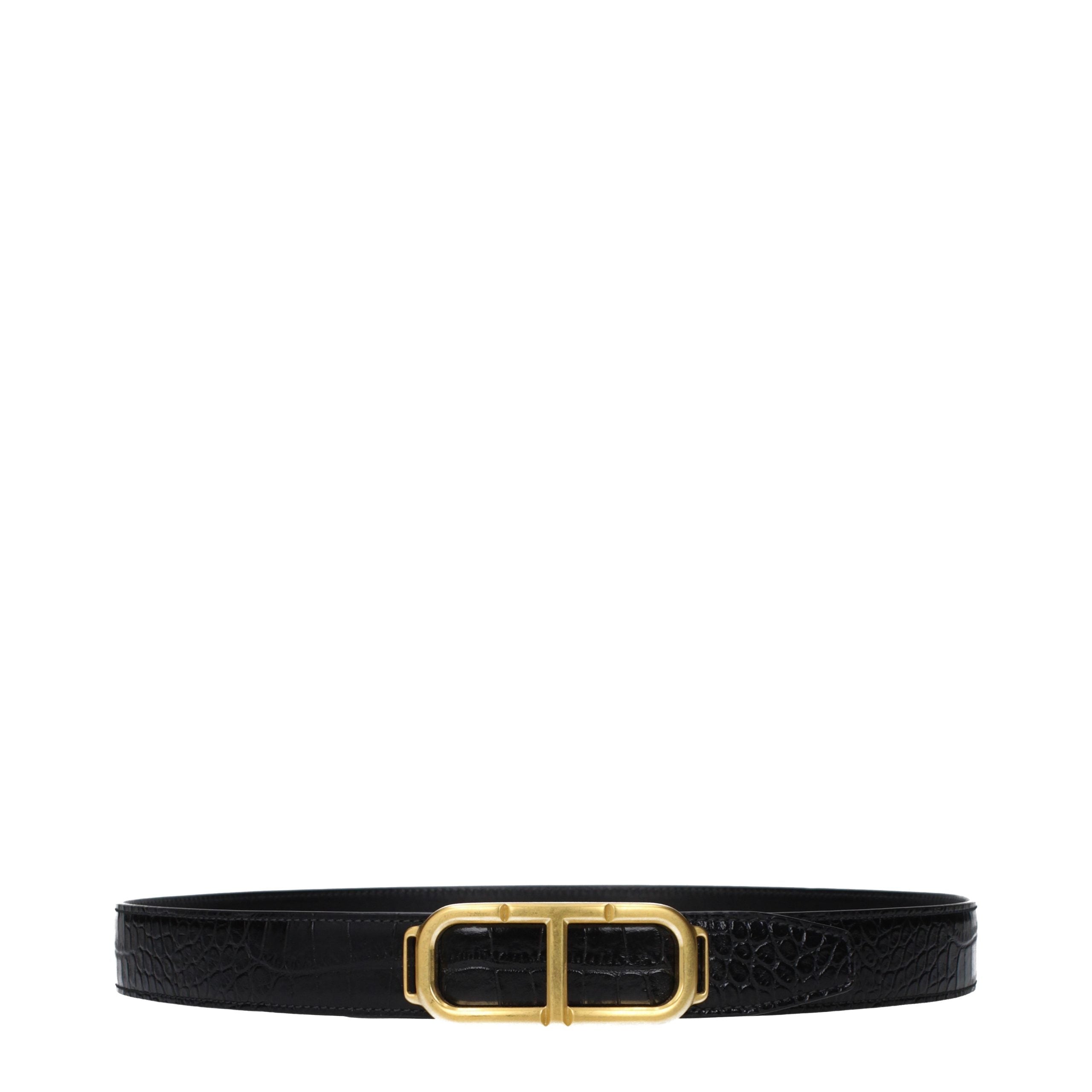 Tom Ford Black Leather Regular Belt