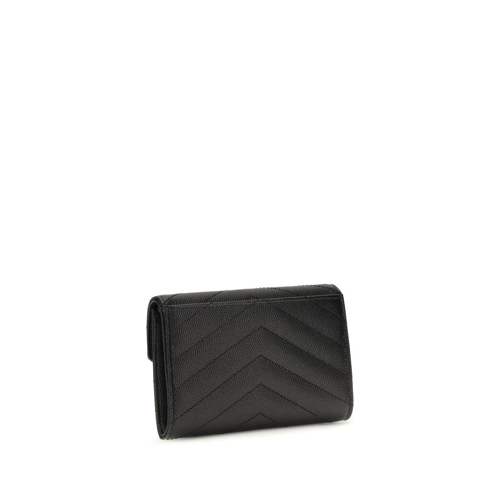 Saint Laurent Black Lamb Ovis Aries Wallet