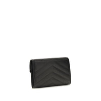 Saint Laurent Black Lamb Ovis Aries Wallet