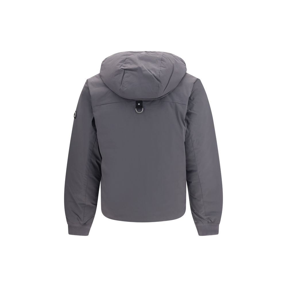 Moose Knuckles Gray Nylon Full-Length Jacket