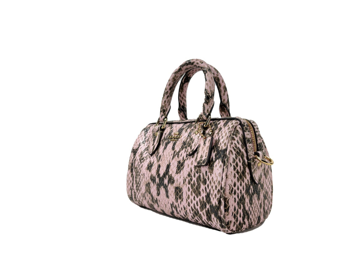 COACH Coach Mini Rowan Snake Skin Crossbody Bag
