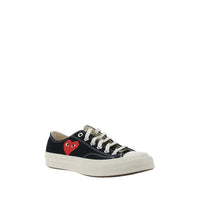 Comme Des Garçons Play x Converse Black Cotton Low Top Sneakers