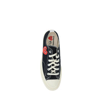 Comme Des Garçons Play x Converse Black Cotton Low Top Sneakers