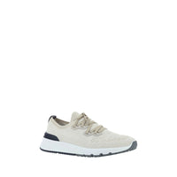 Brunello Cucinelli White Cotton Athletic Sneakers