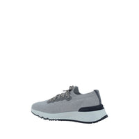 Brunello Cucinelli Gray Cotton Athletic Sneakers