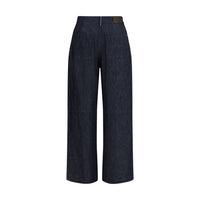 Brunello Cucinelli Blue Cotton Casual Pants