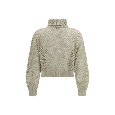 Brunello Cucinelli Beige Linen Cardigan