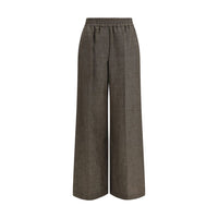 Brunello Cucinelli Brown Linen Casual Pants