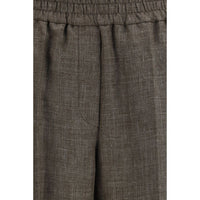 Brunello Cucinelli Brown Linen Casual Pants