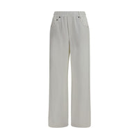 Brunello Cucinelli White Cotton Athletic Pants